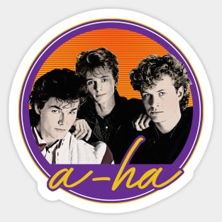 Retro 80s Style A-Ha Fan Art Design Sticker